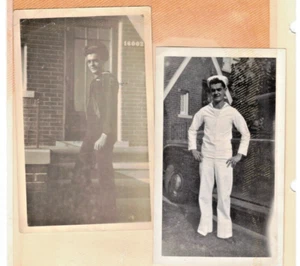 Lot 3 Original Navy Sailor Photos Portrait and Candid USN 40's WW2 - Picture 1 of 2