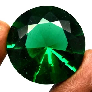 Green Topaz 119 Carat AA Round Checkerboard 35 x 35 x 21 Mm. Natural Loose Gems - Picture 1 of 4