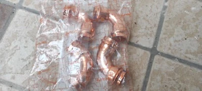 Ki 4 PEZZI  CURVA IN RAME A PRESSARE Da 28 OMOLOGATI PER  ACQUA E GAS - Immagine 1 di 4