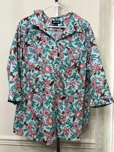 Lands End Damen Bluse Oberteil Übergröße geblümt 22w - Bild 1 von 3