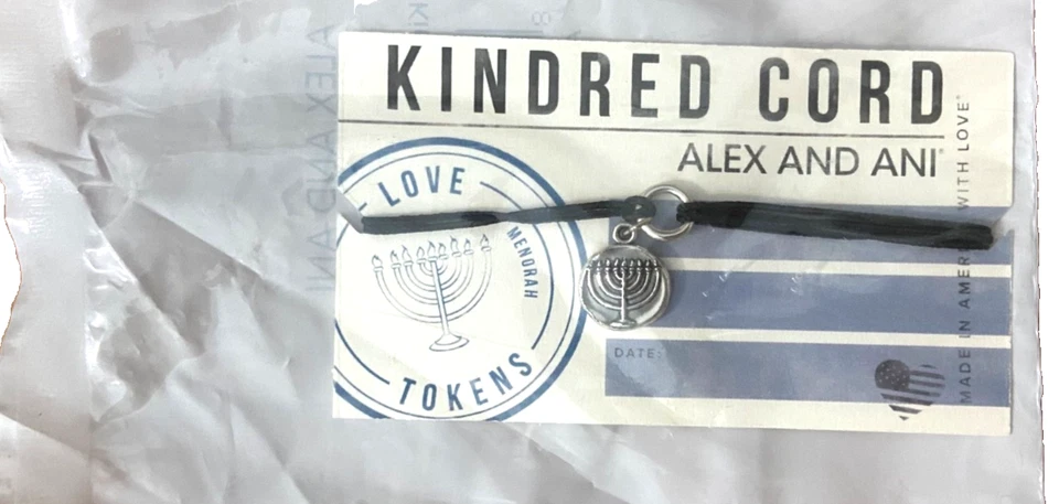 Authentic Alex and Ani Menorah Kindred Pull Cord Bracelet Unopened