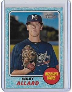 2017 TOPPS HERITAGE MINORS - BLUE BORDER - KOLBY ALLARD /99