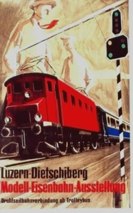 Original vintage poster SWISS MODEL RAILWAY SHOW LUCERNE 1953 - Imagen 1 de 1