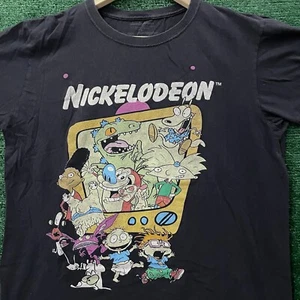 Rugrats Shirt Kids Large Black Nickelodeon Hey Arnold Real Monsters Tshirt - Picture 1 of 3