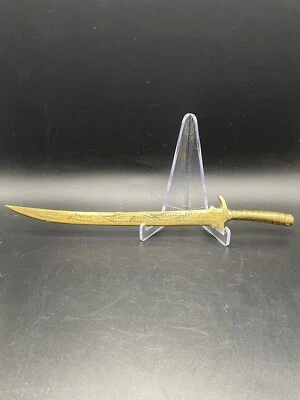 Vintage Sarna Brass India 518T-2 Sword Letter Opener 8" Leaf Design - Image 1 of 4