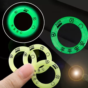 Luminous Car Motorcycle Ignition Key Ring Cover Decal Switch Ring Sticker Decor - Picture 1 of 13