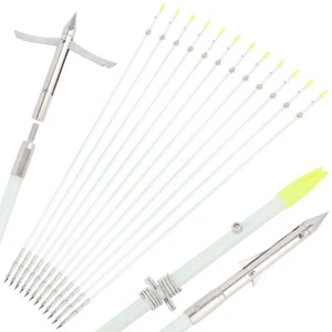 3/6pcs Bogenfischen Pfeile 37" Angeln Jagd Darts Bogen Schleuder Bogenschießen - Picture 1 of 11