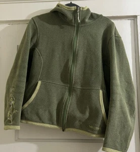 Marmot Embroidered Fleece Hoodie Jacket sz Medium - Picture 1 of 4