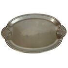 Wilton Armetale Scallop Handle Buffet Serving Tray 21 inch Oval Pewter Bruce Fox