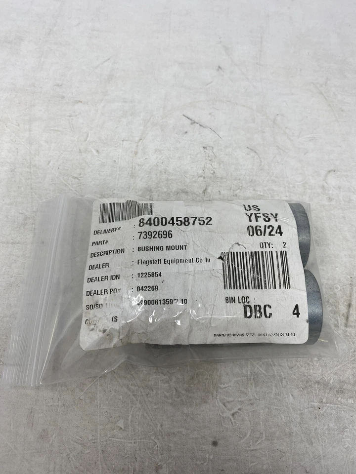 Lote de 2x BUJE DE MONTAJE BOBCAT, 7392696 accesorio soplador de nieve tractor Foto 1 de 4