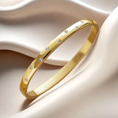 Elegantes Rotgold Volldiamant Armband für Alltag Eleganz und Komfort - Bild 1 von 4