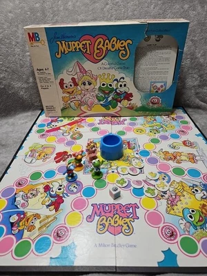 JIM HENSON’S MUPPET BABIES BOARD GAME MILTON BRADLEY 1985 RARE Complete - Image 1 of 4