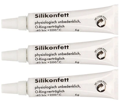 SHB SWISS GMBH 3 x Silikonfett 6 g Tube für O-Ringe im Kaffeevollautomaten