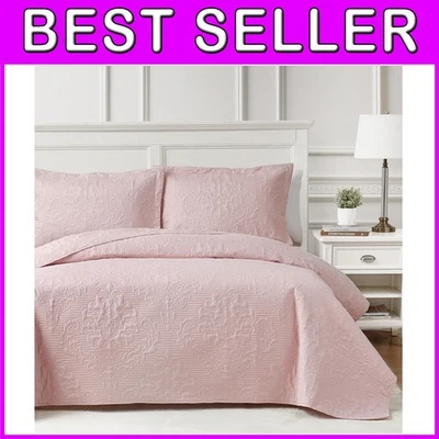 Damask Ultrasonic Quilt Twin - Soft Lightweight Coverlet - Image 1 of 4