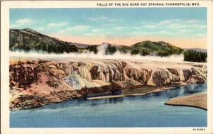 Postkarte Falls Big Horn Hot Springs Thermopolis Wyoming unbesendet - Bild 1 von 2