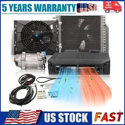 Electric Air Conditioner 12V Under Dash AC Kit Auto Truck Compressor Cool &Heat - Image 1 of 4
