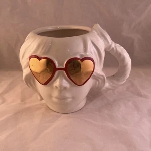 Sheffield Home Ceramic 16oz Pre Teen Girl Gold Heart Sunglasses Novelty Mug - Picture 1 of 5