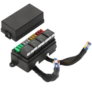 Pre-Wired 12Volt Fuse Relay Box with 4 Relays and 12Way ATC/ATO Fuse Slots,Se... - Picture 1 of 6
