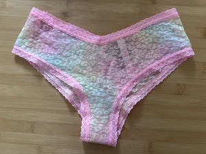 Victoria's Secret PINK Lace Animal Print Cheekster Panties Size Small - Picture 1 of 6