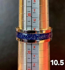 Ring Uni-Sex Mehrfarbig Mehrlagig Holografisch Glitzer Gebadet in UV Resin - Bild 1 von 4