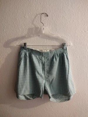  Men's Vintage Polo Boxers Men's Small Green Plaid Boxers S / M - Image 1 of 2