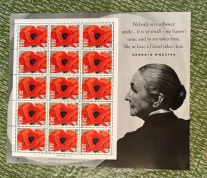 U.S. STAMPS PANE OF 15 SCOTT#3069 1996 32ct GEORGIA O'KEEFE - Picture 1 of 2