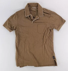 Todd Snyder Homespun Jersey Polo Shirt Made USA Brown Mens XS - Picture 1 of 7