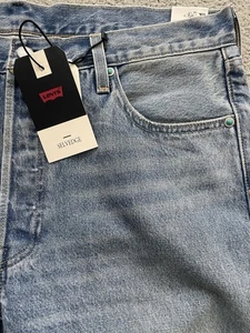 Pantalones de mezclilla Levi's Premium Big E 501 ajuste original ribete azul para hombre talla 36 X 32 mosca - Imagen 1 de 20
