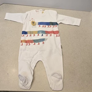 Paul Smith Kleinkind Langarm Einteiler Raupe Regenbogenmuster Größe 3 Monate - Bild 1 von 5