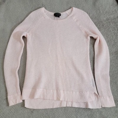 Suéter C By Bloomingdales 2 Capas Rosa Cachemira Texturizado Nido de Abeja Cuello Redondo Talla M Foto 1 de 4