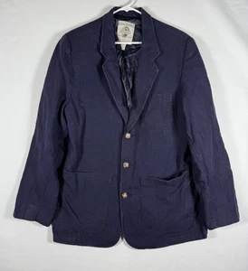 Banana Republic 100% Linen Navy Blazer Men XL Adventure Outfitters Safari Travel - Picture 1 of 7