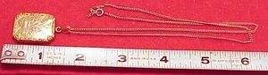 Antikes DAMEN MEDAILLON & KETTE 1/20 10 GOLD GEFÜLLT GELB 1 X 3/4 ZOLL 8,5 GRAMM - Bild 1 von 11