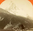 Switzerland Mount Cervin And Hornli Old Jullien Stereo Photo 1885