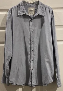 Levi’s Hombre Talla XLarge Western Denim Manga Larga Perla Broches de presión, Logo Estampado en la Espalda - Imagen 1 de 5