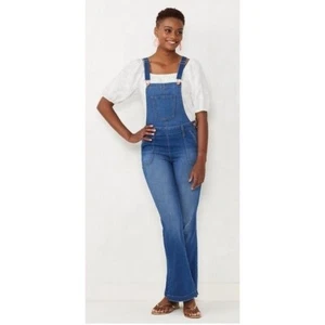 NWT LC Lauren Conrad Denim Overalls Blue Size 14 - Picture 1 of 3
