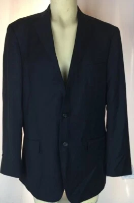 J William Burns Men’s Navy 100% Wool Made In U.S.A Blazer Jacket 40L  $1095 New! - Image 1 of 4