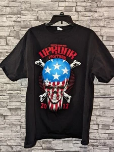 Rockstar Energy Drink Uproar Festival 2012 Tour Shirt Skull American Flag XL - Picture 1 of 10