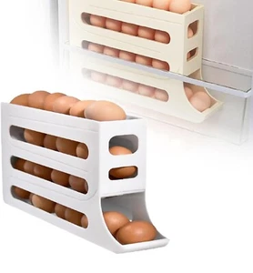 Rolldown Kühlschrank Eierspender Auto Rollender Eierhalter Aufbewahrungsgestell 4-stufig - Bild 1 von 3