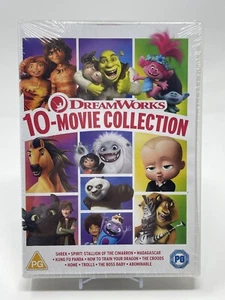 Dreamworks 10 Movie Collection, Trolls, Shrek, Cross, Panda, Home (DVD) NEW - Foto 1 di 2