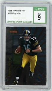 HINES WARD 1998 Bowman's Best #124 Pittsburgh Steelers Rookie RC CSG 9 Mint - Picture 1 of 2