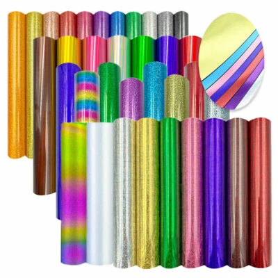 20x25cm HTV Sparkle Heat Transfer Vinyl Film Iron on Cloth Hot Press For Cut - Image 1 of 4