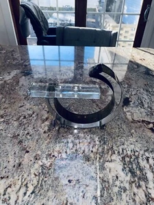 Fay Miller - Abstract Modern Blue Double Candlestick Holder G Logo Decoration - Picture 1 of 5
