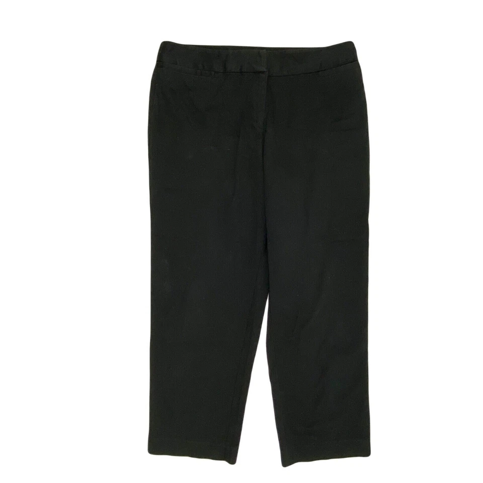 Ruby Rd Cropped Women's size 12 Dark Wash Black Chino Pants - Image 1 of 3