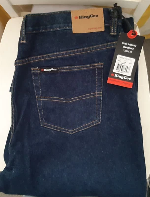 King Gee Mens Work Safe Jeans Size 107R / 42 inch Waist - image 1 of 3