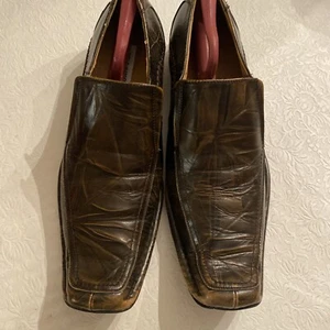 **STEVE MADDEN Men's Brown Sko Square-toe leather loafer in size 13-WITH TREES** - Picture 1 of 8