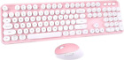Wireless Keyboard And Mouse Combo, 2.4ghz Usb Wireless Connection Retro Keyboard