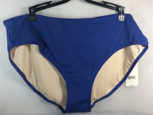 Tropical Escape Swim Bikini Bottom Size 18 Navy Blue - New - Picture 1 of 4