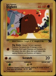 Pokemon TCG WOTC Team Rocket Diglett 52/82 LP/MP - Imagen 1 de 2