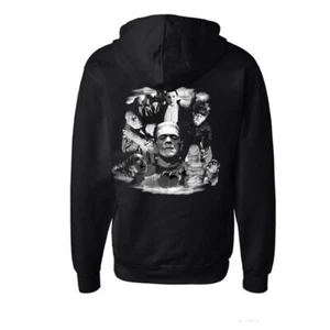 Universal Monsters Collage Mummy Wolfman Frankenstein Dracula Hoodie UMBELA-HOOD - Picture 1 of 3