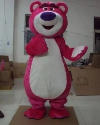Pink Bear Lotso 吉祥物服装 批量 O'- Huggin' Cosplay 成人服装 万圣节 — 第 1/4 张图片